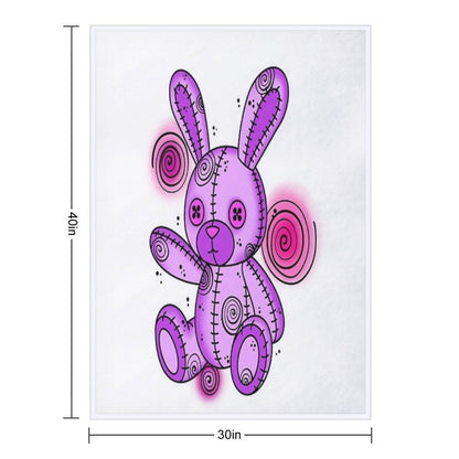 Voodoo Bunny Plushie Plush Throw Blanket