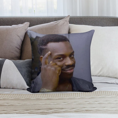 Roll Safe Thinking Meme Soft Luxury Feel Throw Pillow