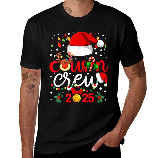 Cousin Crew Christmas 2025 Santa Kids Family Matching Group  Breathable T-Shirt