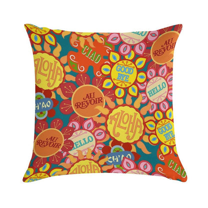 It's A Small World Flowers (original) Soft Washable Throw Pillow