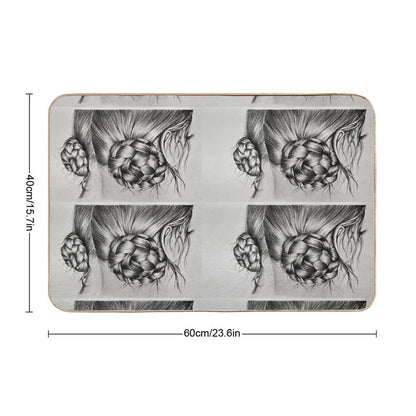Braids in Buns  Long-Lasting Bath Mat