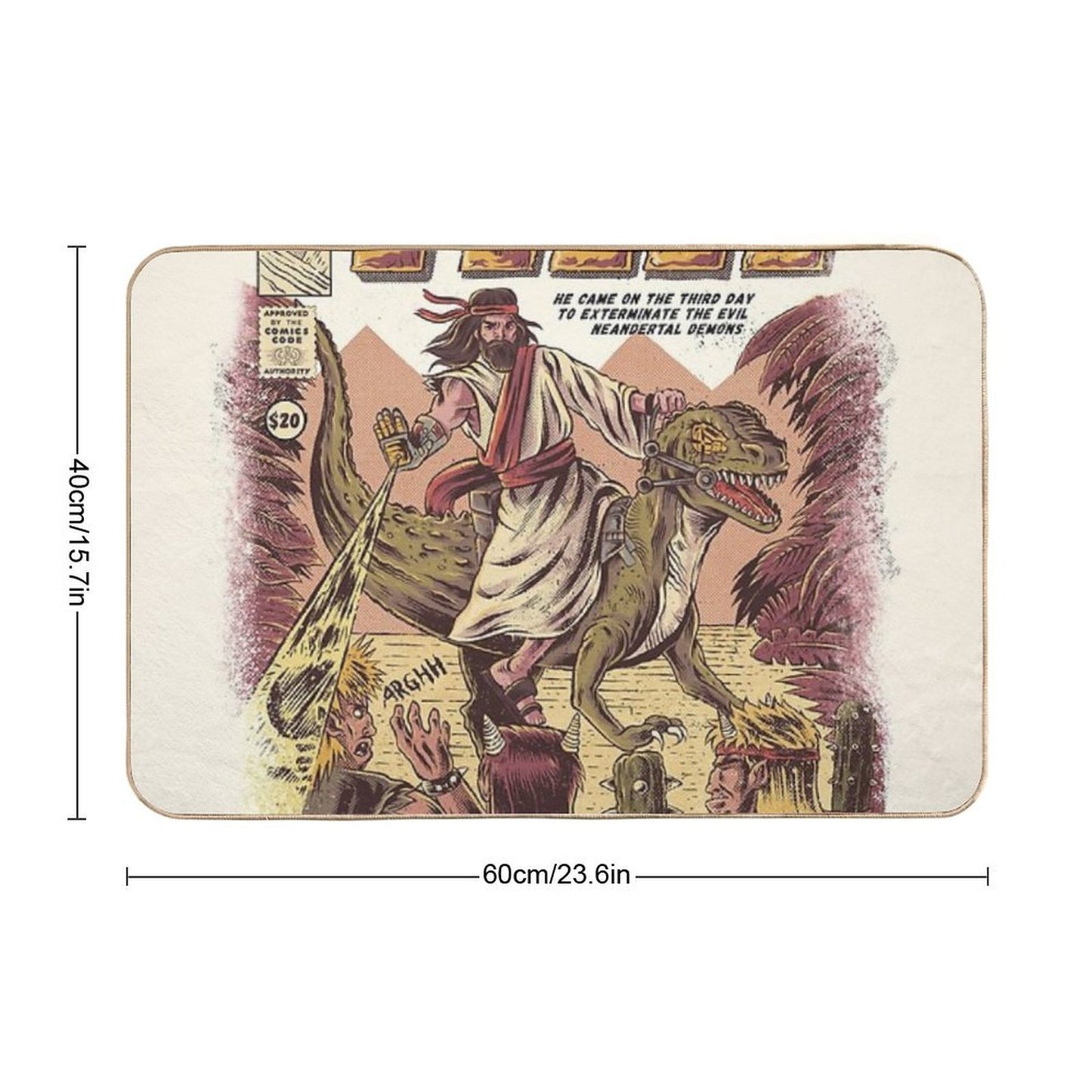 JURASSIC JESUS  Multi-Purpose Bath Mat