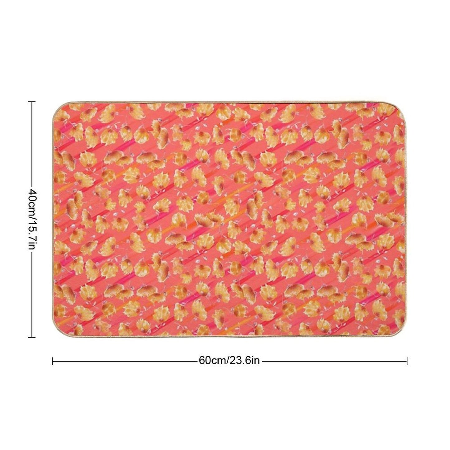 Watercolor Painted Flowers with Diagonal Accents – My Garden, My Rules, My Bloom  Versatile Bath Mat