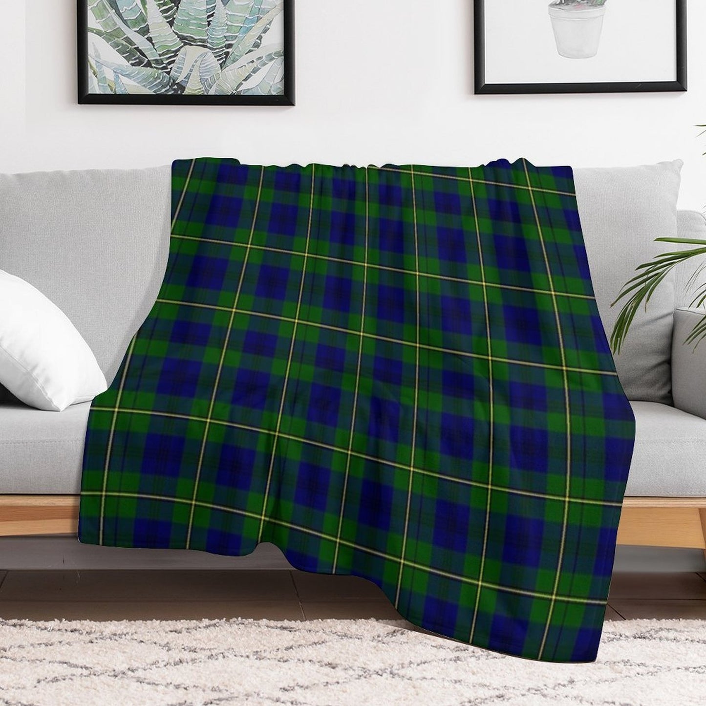 Clan Johnston Tartan Velvety-soft Throw Blanket