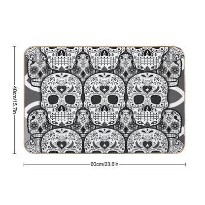 Sugar Skulls  Fade-Resistant Bath Mat