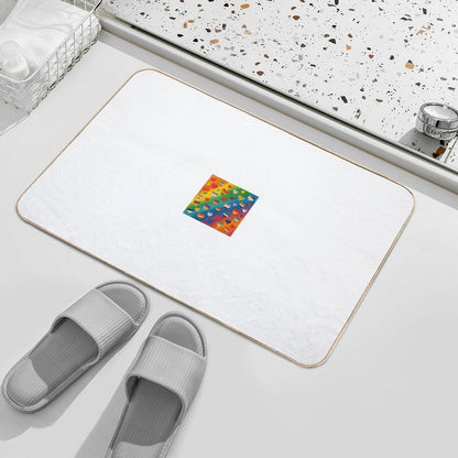 “Pride Hearts” – LGBTQIA+ Flag Love Explosion  Rapid-Drying Bath Mat