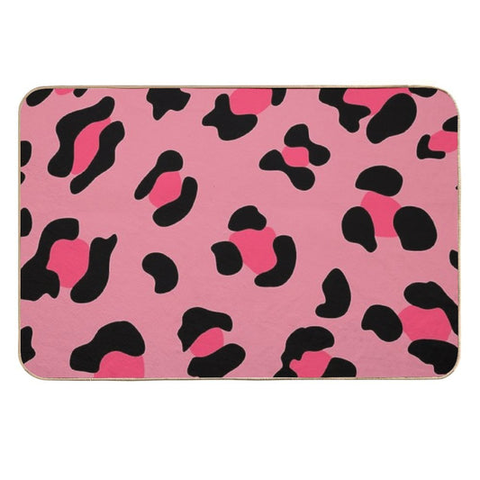 Leopard Pink  Pet-Safe Bath Mat