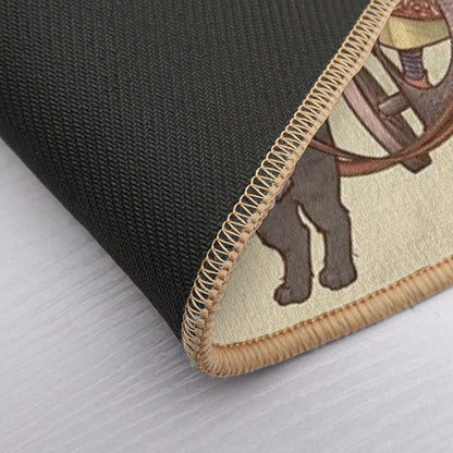 Freya Driving Her Cat Chariot  Odorless Bath Mat