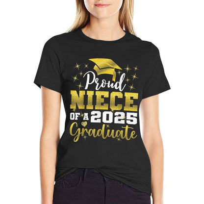 Super Proud Niece of 2025 Graduate Senior Graduation Family  Lightweight T-Shirt