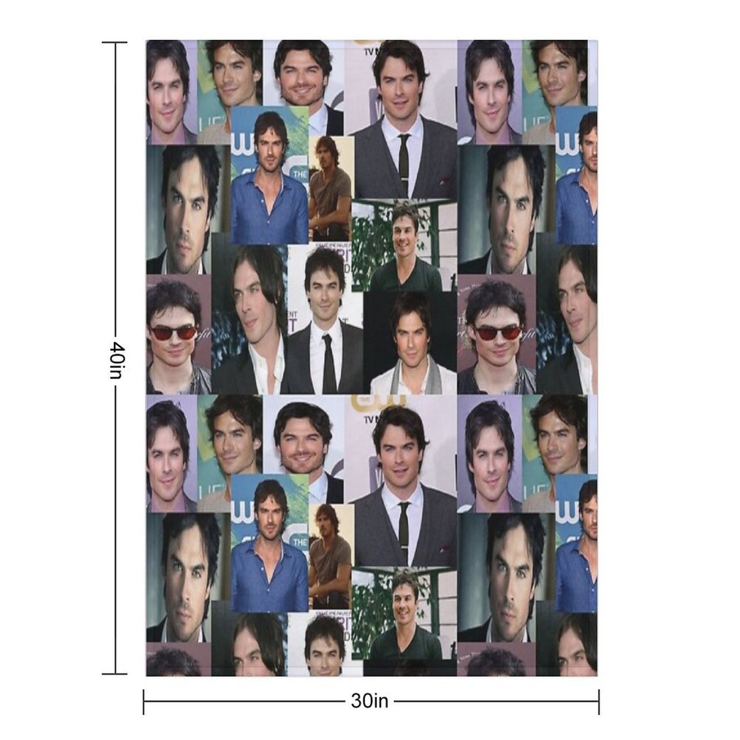 Young Ian Somerhalder Velvety-soft Throw Blanket