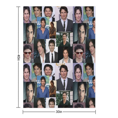 Young Ian Somerhalder Velvety-soft Throw Blanket
