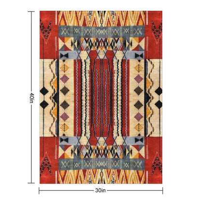 Heritage Moroccan Collage Design Velvety-soft Throw Blanket