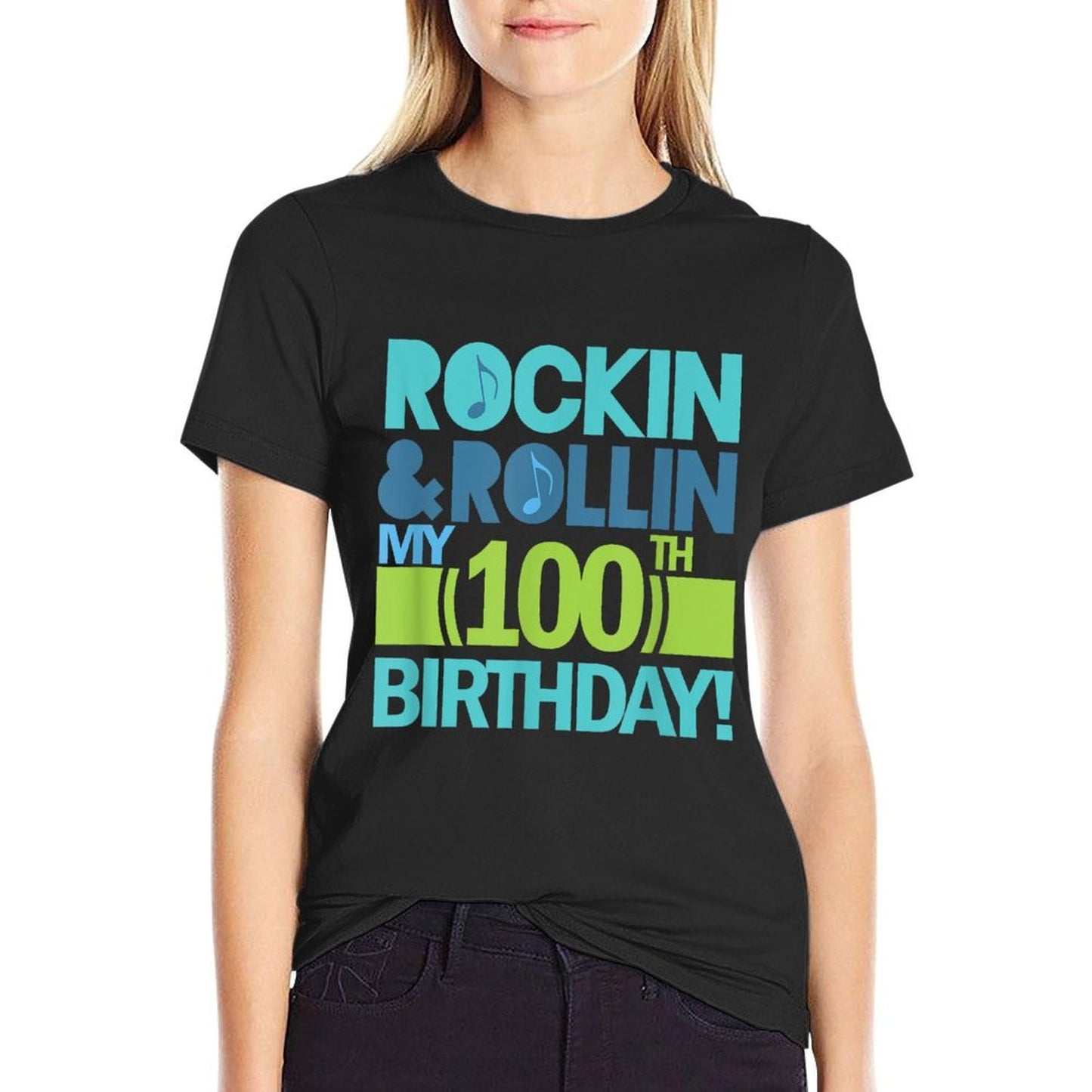 100th Birthday T-shirt Funny 100 Year Old Party Photo  Versatile T-Shirt