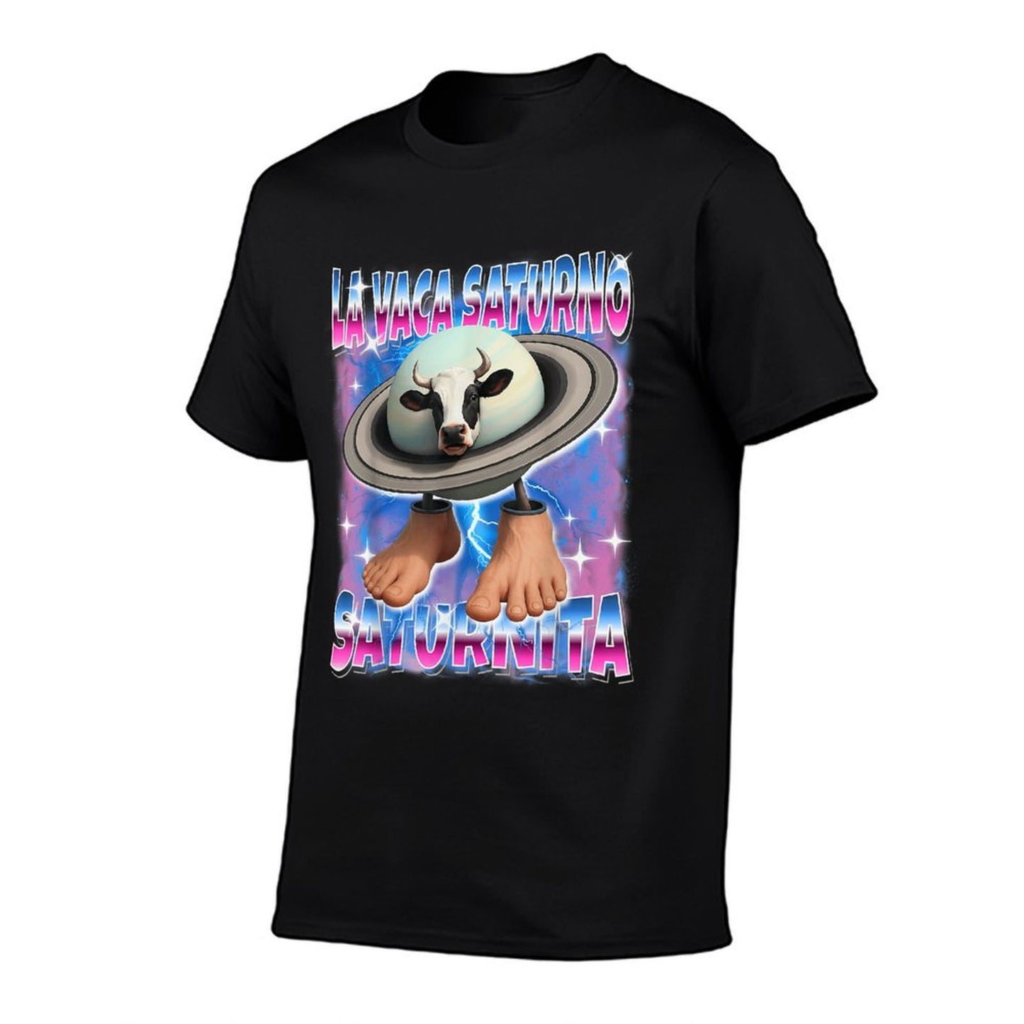 La-Vaca-Saturno-Saturnita Italian-Brainrot AI Generated Kids  Fade-proof Color T-Shirt