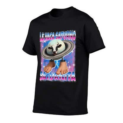 La-Vaca-Saturno-Saturnita Italian-Brainrot AI Generated Kids  Fade-proof Color T-Shirt