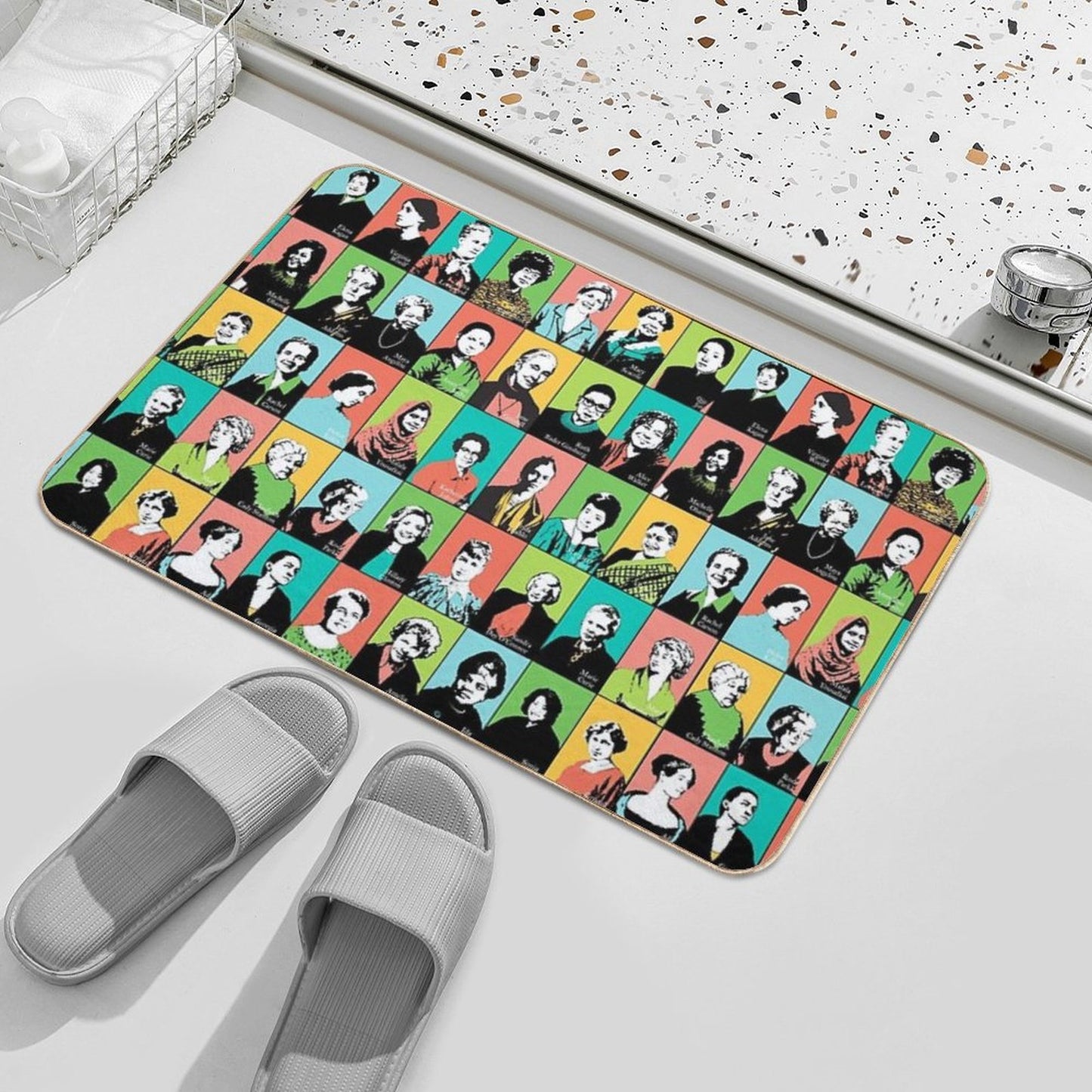 Feminist Icons  Easy Maintenance Bath Mat