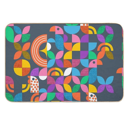 Geometry in Nature- Find The Avians  Odorless Bath Mat