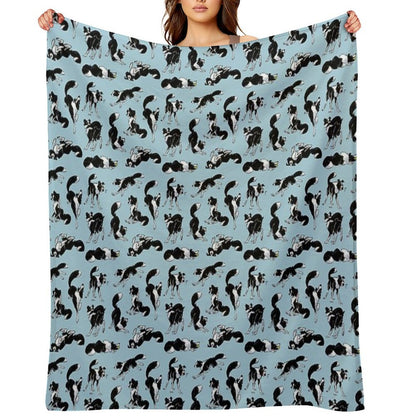 Border Collie Easy Care Throw Blanket