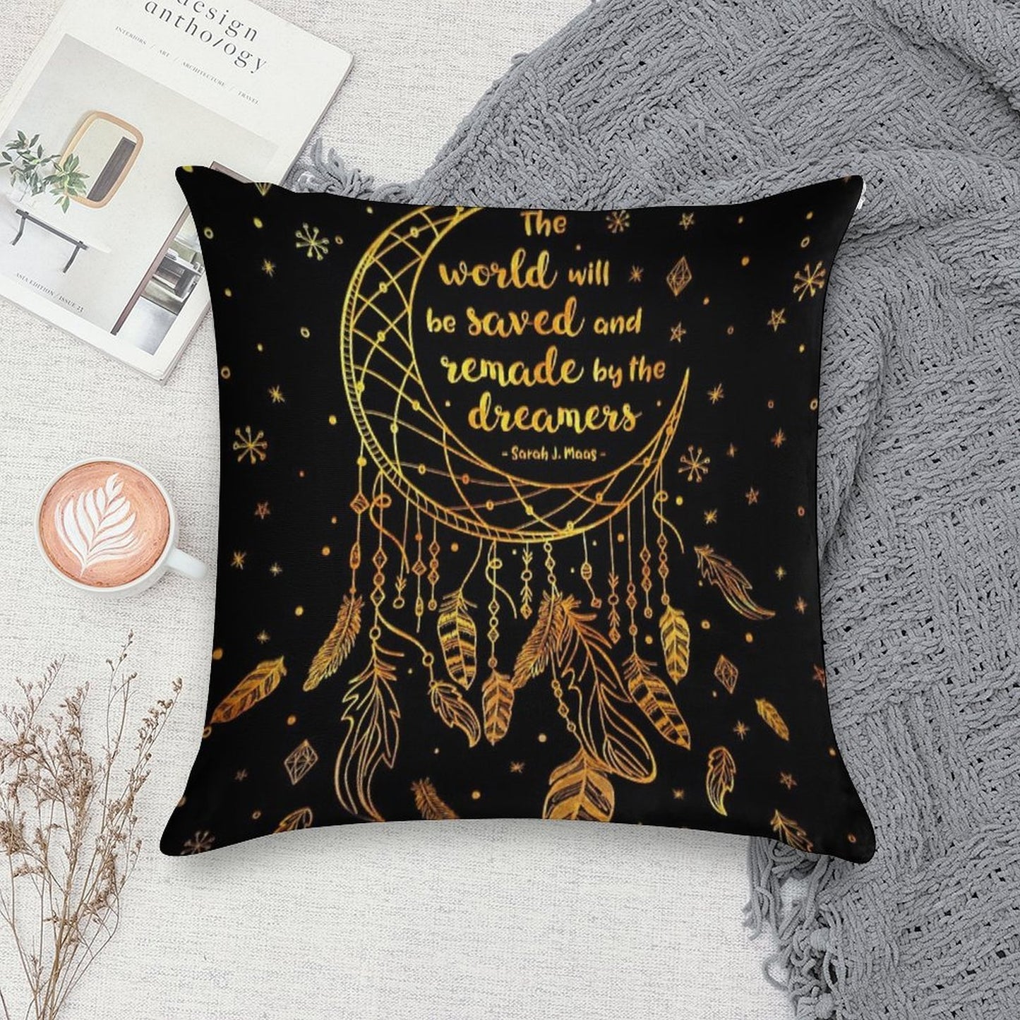 Saved And Remade - Gold Soft Skin-Friendly Throw Pillow
