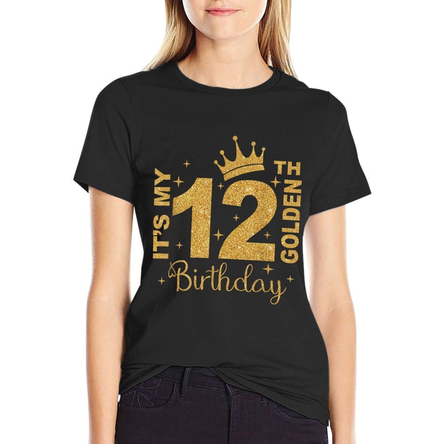 It&#39;s My 12th Golden Birthday 12 Year Old Bday Kids Born 2013  Wrinkle-resistant T-Shirt