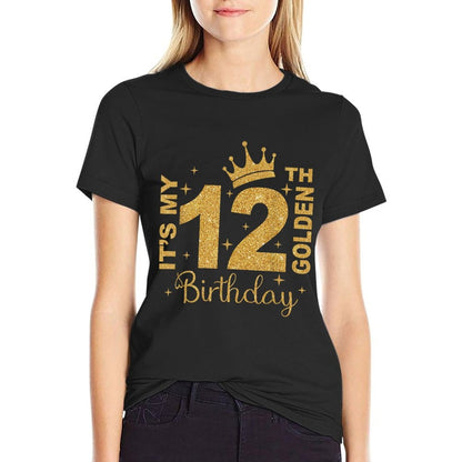 It&#39;s My 12th Golden Birthday 12 Year Old Bday Kids Born 2013  Wrinkle-resistant T-Shirt
