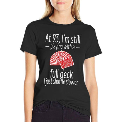 Funny 93rd Birthday Gift 93 Year Old Cards  Trendy Pattern T-Shirt