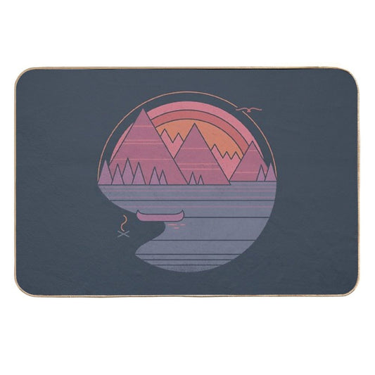 The Mountains Are Calling  Long-Lasting Bath Mat