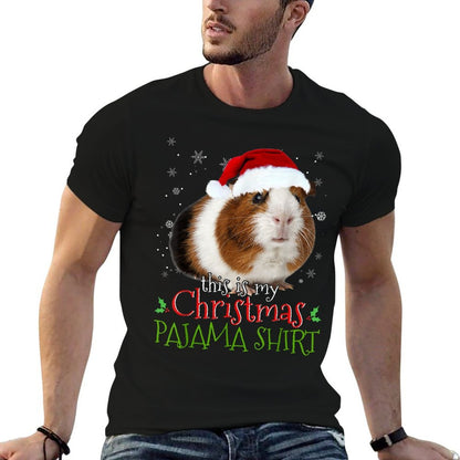 Guinea Pig Christmas T Shirt This Is My Christmas Pajama Comfortable T-Shirt