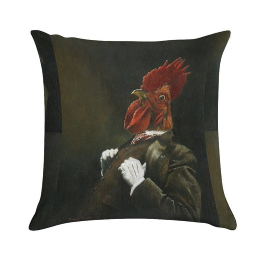 Victorian Cockerel Soft Multiple Sizes Throw Pillow