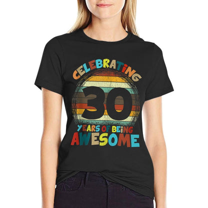 30th Birthday Gifts Retro Vintage Womens Mens 30th Birthday  Relaxed-fit T-Shirt
