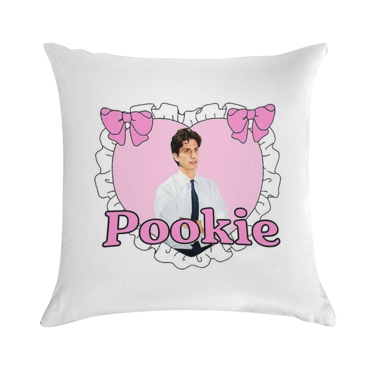 Jack Schlossberg Pookie Lace Heart Soft Warmth Comfort Throw Pillow
