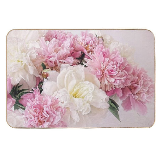 Peonies  Fade-Resistant Bath Mat