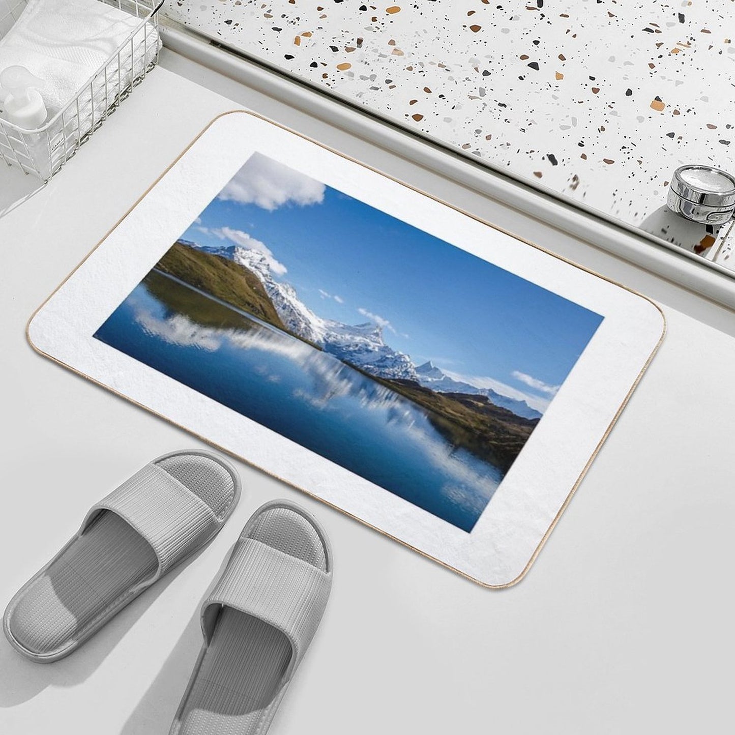Bachalpsee Lake  Dirt-Trapping Bath Mat