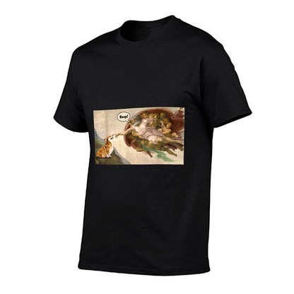 Boop The Snoot of Welsh Corgi Funny Korgi Dog Meme  Wrinkle-resistant T-Shirt