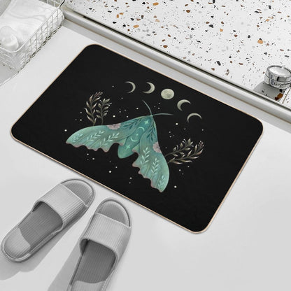 Luna And Moth  Rapid-Drying Bath Mat