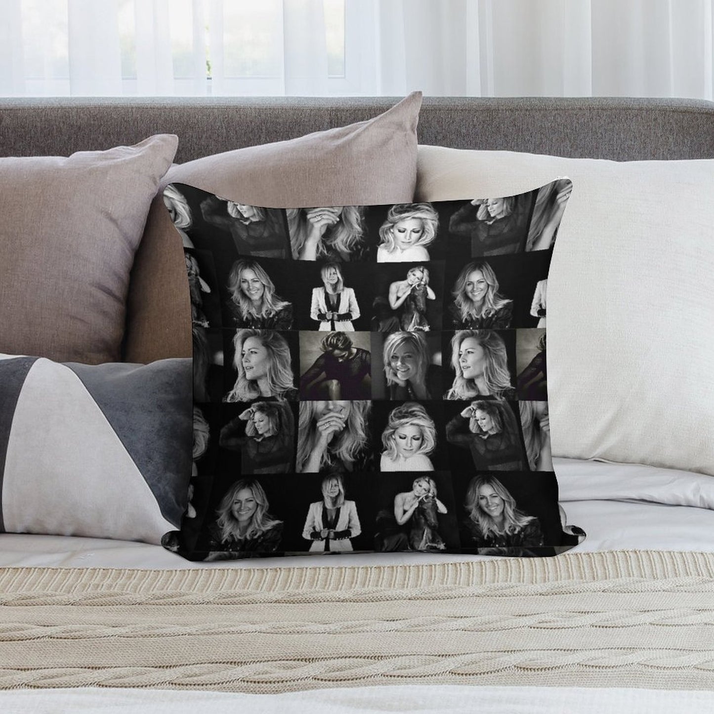 Helene Fischer Collage Soft Decorative Cover Throw Pillow