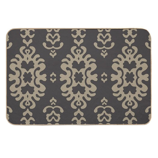 Black And White Papercut Damask Medallion  Rapid-Drying Bath Mat
