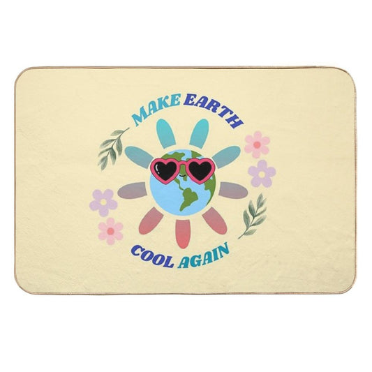 Make Earth Cool Again  Slip-Resistant Bath Mat