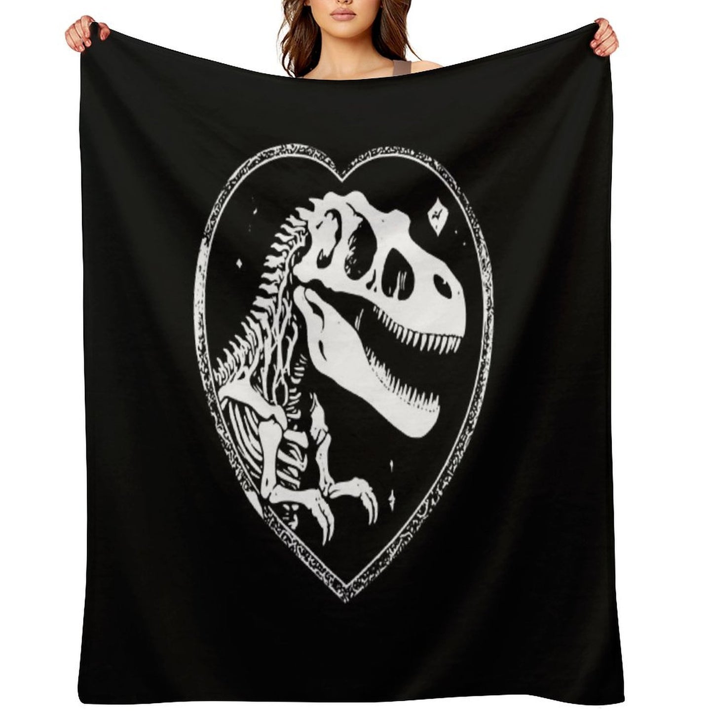 T Rex Love Versatility Throw Blanket