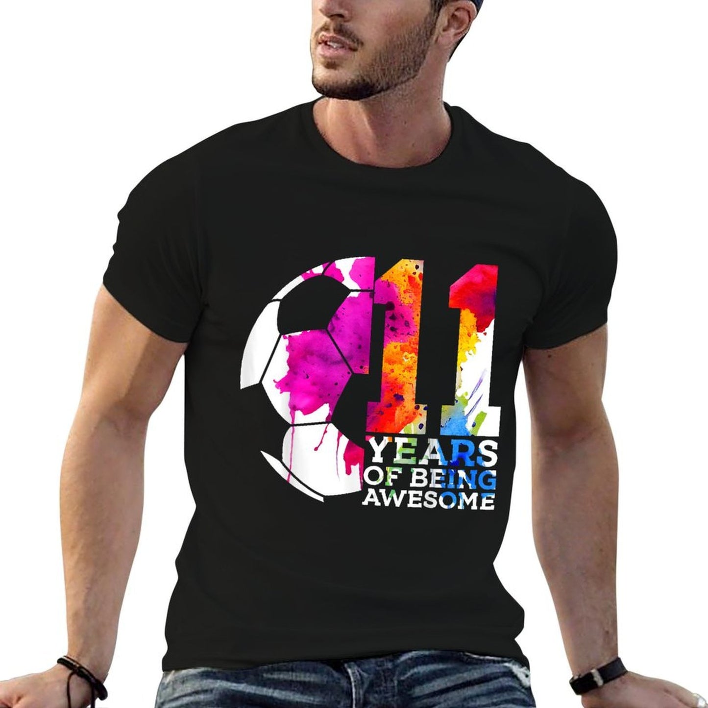 11 YEARS OF BEING AWESOME SOCCER 11TH BIRTHDAY  Polyester Blend T-Shirt