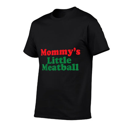 Mommy's Little Meatball Italian Funny  Heathered Texture T-Shirt