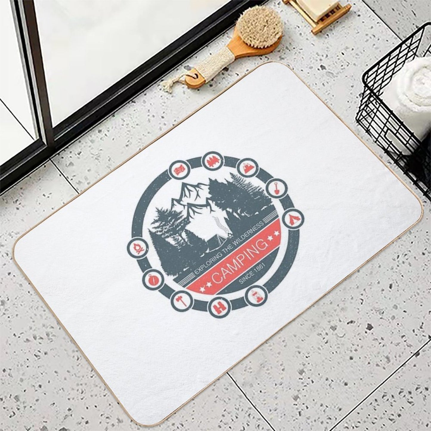 Camping  Repositionable Bath Mat