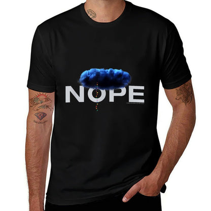 NOPE Blue Cloud Logo  Cotton T-Shirt