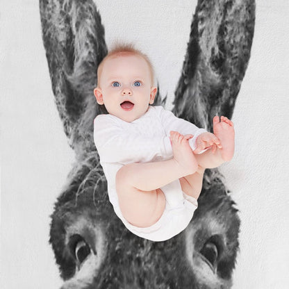 Peeking Donkey Multi-functional Throw Blanket