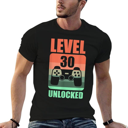 Vintage Level 30 Unlocked Video Gamer 30th Birthday Gift  Breathable T-Shirt