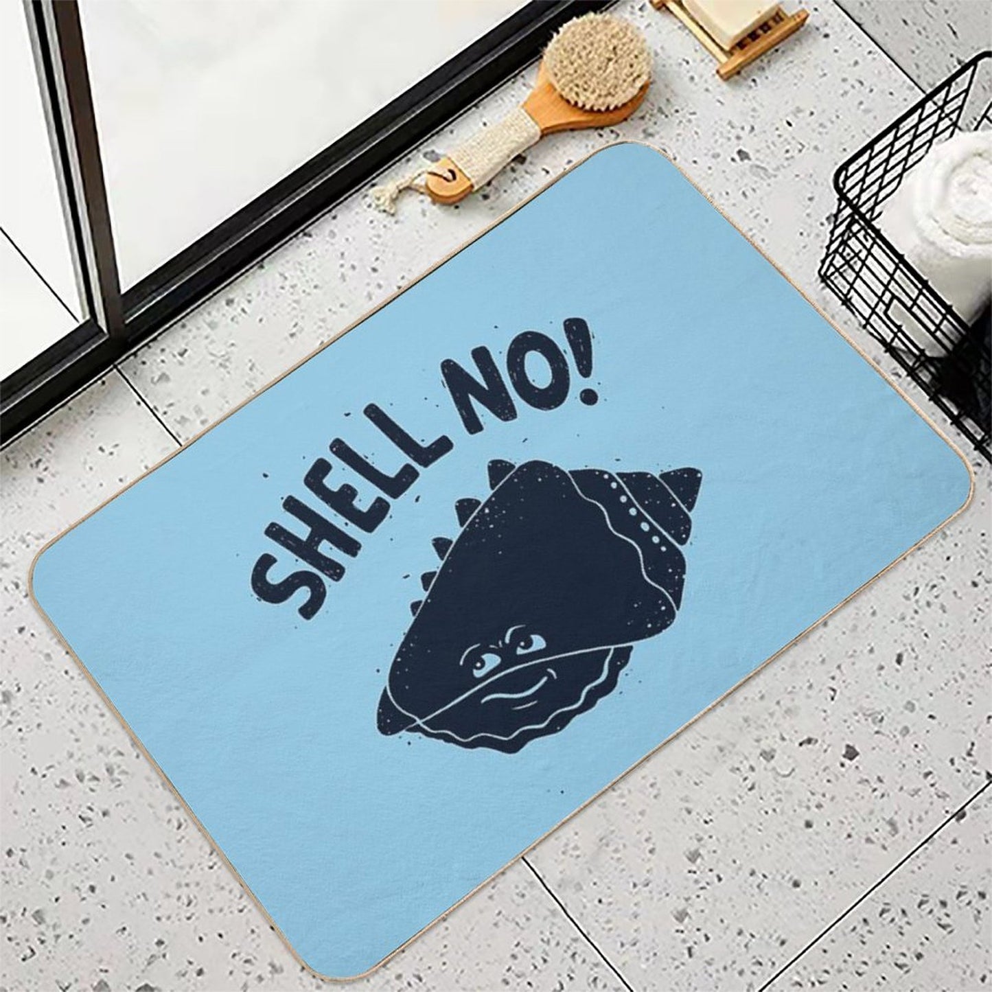 (S)HELL NO.  Slip-Resistant Bath Mat