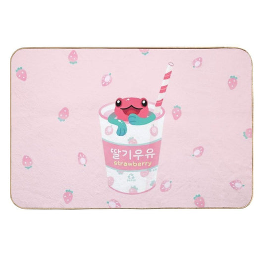 Strawberry Poison Milk 2  Easy Maintenance Bath Mat