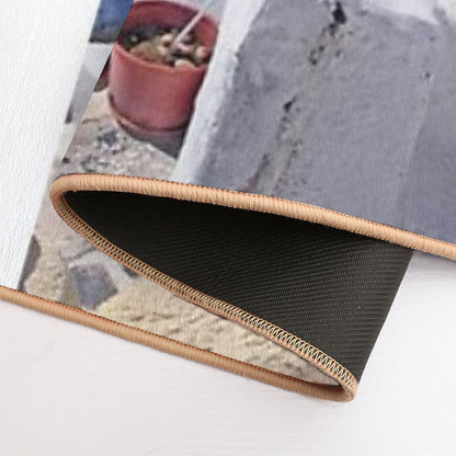 Greek Islands City  Long-Lasting Bath Mat