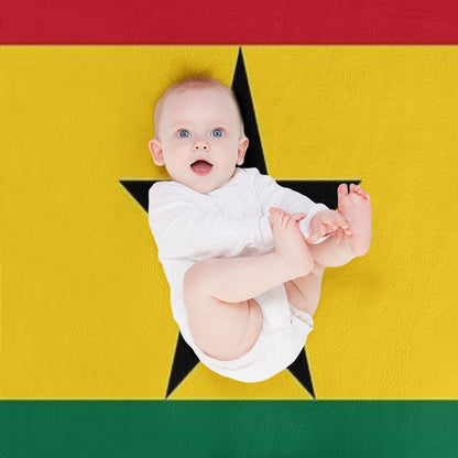 Ghana National Celebration Flag Premium Throw Blanket