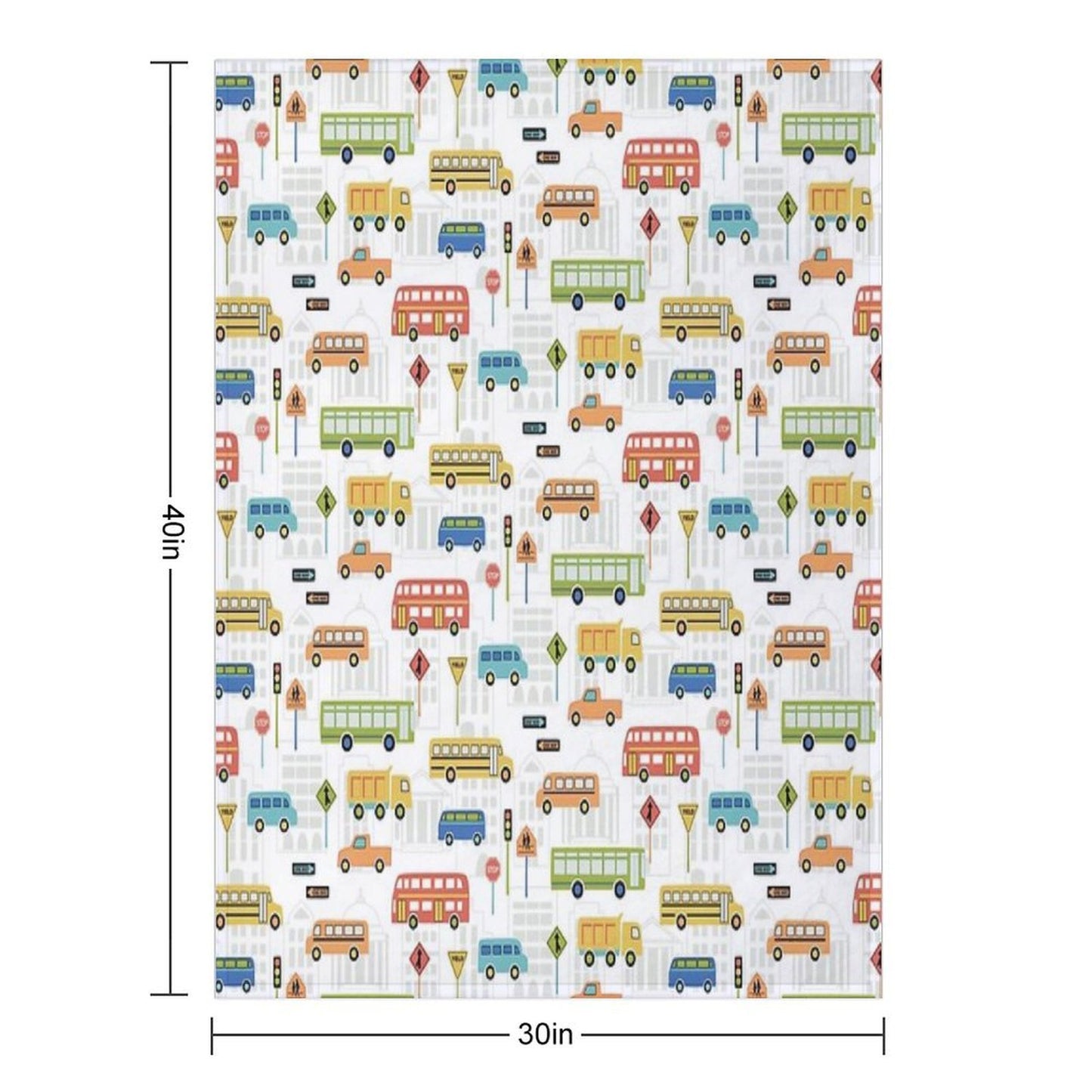 Bus Stop Machine-washable Throw Blanket